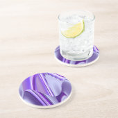 Paarse regenboogdromen zandsteen onderzetter (Zijkant)