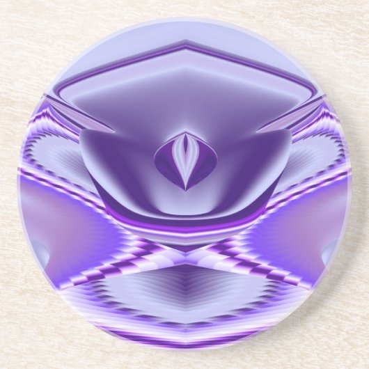 Paarse regenboogdromen zandsteen onderzetter (Voorkant)