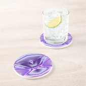 Paarse regenboogdromen zandsteen onderzetter (Zijkant)