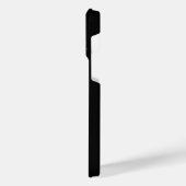 Paarse regenbooghartslag met sterren op zwart iPhone hoesje (Linkerkant)