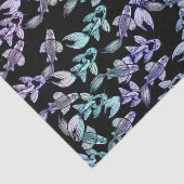 Paarse regenboogKoi Pond Art Kois Vispatroon Tissuepapier (Detail)