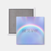 Paarse regenboogliefde Dream Hope gepersonaliseerd Magneet (Voorkant / Achterkant)