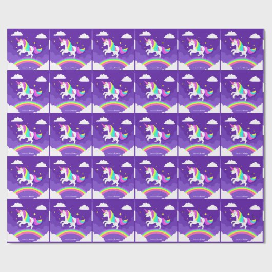 Paarse regenboogontsteking cadeaupapier (Vlak)