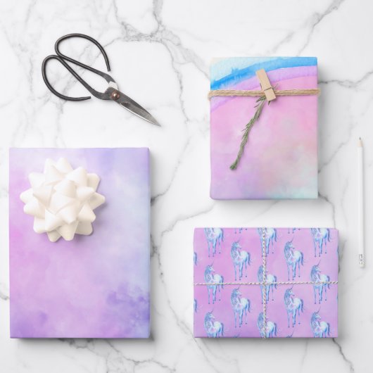 Paarse regenboogontsteking inpakpapier vel (Voorkant)