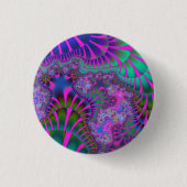 Paarse regenboogsmelt ronde button 3,2 cm (Voorkant)