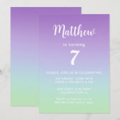 Paarse regenboogstralen kaart (Voorkant / Achterkant)