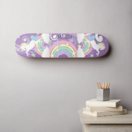 Paarse regenboogunicorn skateboard