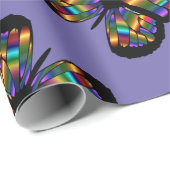 Paarse regenboogvlinder cadeaupapier (Rol Hoek)
