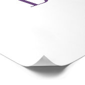 Paarse regenboogwelkomstBaby shower Poster (Hoek)