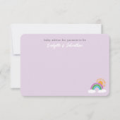 Paarse  regenboogzonnescherm (Dusty Baby) RSVP Kaartje (Voorkant)