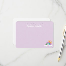 Paarse regenboogzonnescherm (Dusty Baby) RSVP Kaartje