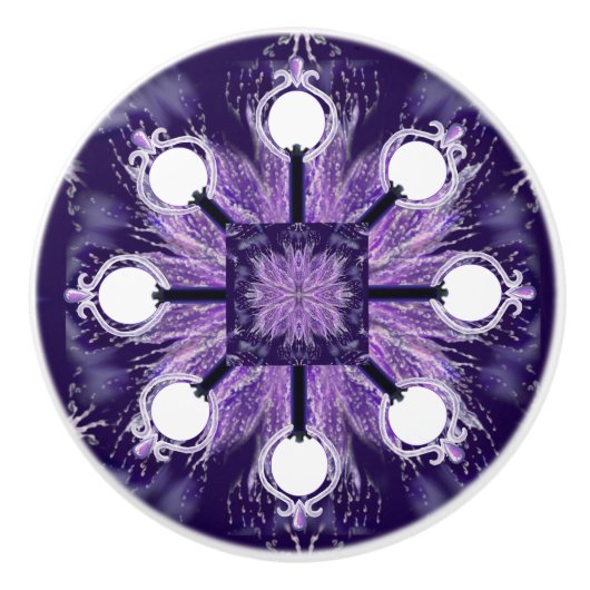 Paarse regenbui Fairy Ceramic Knob Keramische Knop (Voorkant)