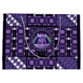 Paarse regenbui - Grote Gift Bag Groot Cadeauzakje (Achterkant)