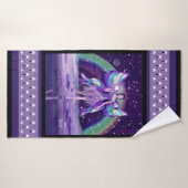 Paarse Regenfee Badhanddoek (Badhanddoek)