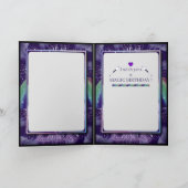 Paarse regenfee Birthday-kaart Kaart (Binnen)