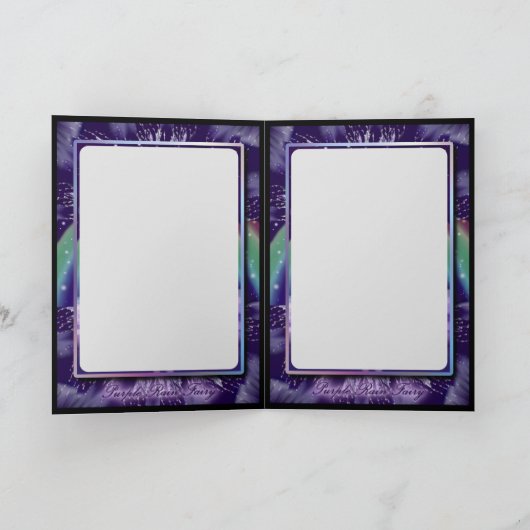 Paarse regenfee blanco kaart (Binnen)