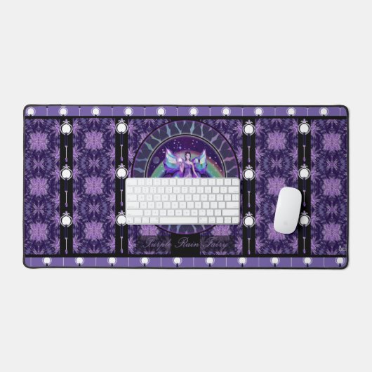 Paarse Regenfee Bureaumat (Keyboard & Muis)