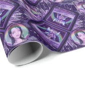 Paarse Regenfee Cadeaupapier (Rol Hoek)