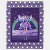 Paarse regenfee Fleece Blanket (Voorkant)