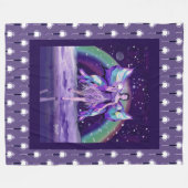 Paarse regenfee Fleece Blanket Deken (Voorkant (Horizontaal))