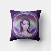 Paarse Regenfee Kussen (Achterkant)