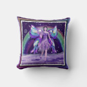 Paarse Regenfee Kussen (Voorkant)