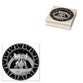 Paarse regenfee rubberstempel (Gestempeld)