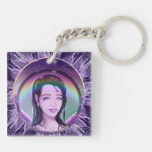 Paarse regenfee sleutelhanger (Achterkant)