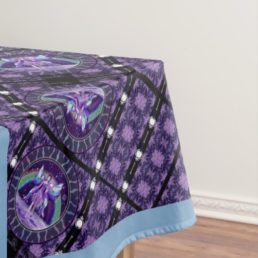 Paarse regenfee Tablecloth Tafelkleed (Voorbeeld)