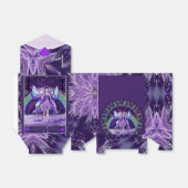Paarse regenfegel bedankdoosjes (Uitgevouwen)