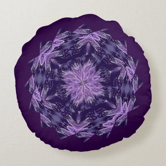 Paarse regenfegel rond kussen (Achterkant)