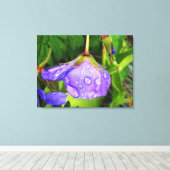 Paarse regenval canvas afdruk (Insitu (Houten vloer))