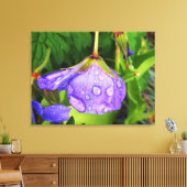 Paarse regenval canvas afdruk (Insitu (Woonkamer))