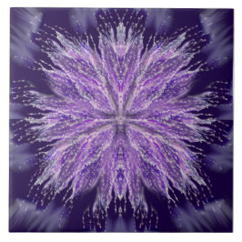 Paarse regenval Melkkeramische Tegel Tegeltje