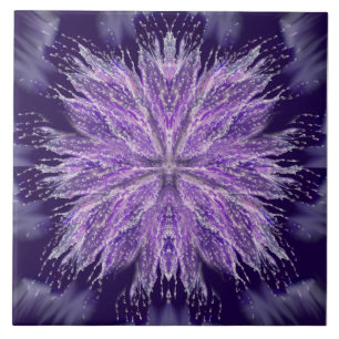 Paarse regenval Melkkeramische Tegel Tegeltje