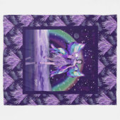 Paarse regenwang fleece deken (Voorkant (Horizontaal))