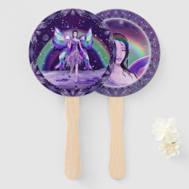 Paarse regenwang handwaaier