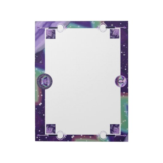 Paarse regenwang notitieblok (Linkerzijde)