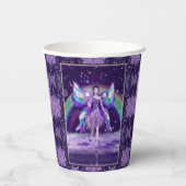 Paarse regenwang papieren bekers (Achterkant)