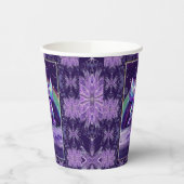 Paarse regenwang papieren bekers (Links)