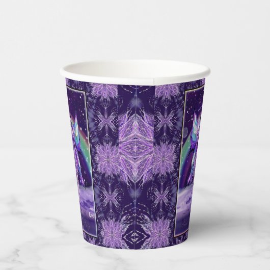 Paarse regenwang papieren bekers (Rechts)