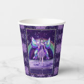 Paarse regenwang papieren bekers (Voorkant)