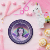 Paarse regenwang papieren bordje (Feest)