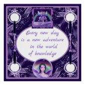 Paarse regenwang perfect poster (Voorkant)