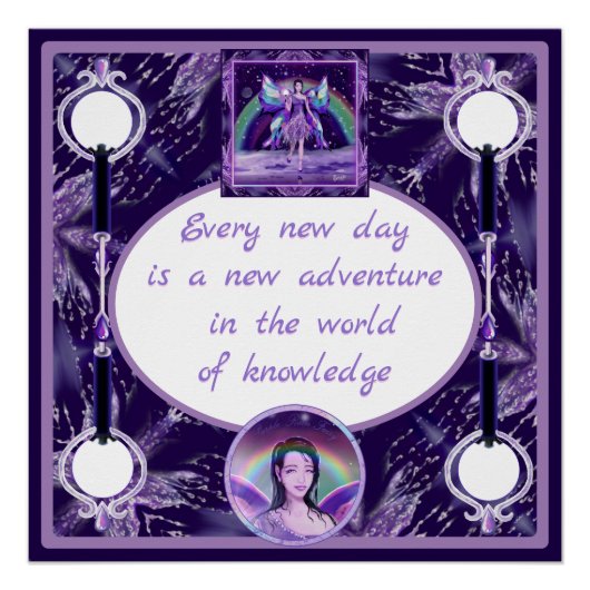 Paarse regenwang perfect poster (Voorkant)