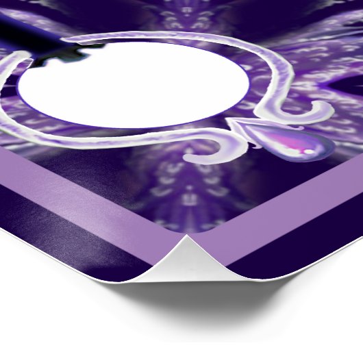 Paarse regenwang perfect poster (Hoek)