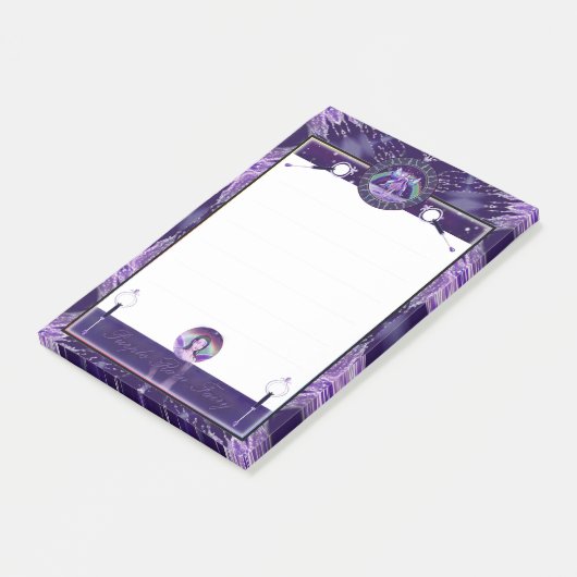 Paarse regenwang post-it® notes (Schuin)