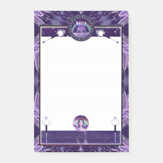 Paarse regenwang post-it® notes (Voorkant)