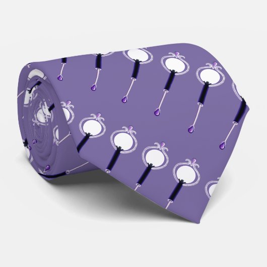 Paarse regenwang stropdas (Opgerold)