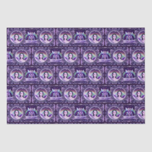 Paarse regenwang tissuepapier (Voorkant)